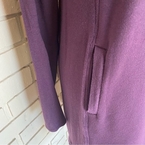 Athleta Balance Dress Spiced Cabernet Long Sleeve Size XS Pockets Modal Tencel - Picture 4 of 12